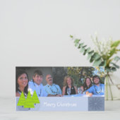 メリークリスマスレトロライムツリーズファミリーフォトカード シーズンカード (スタンド正面)
