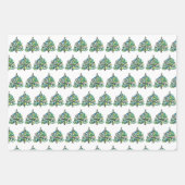 メリークリスマスレトロヴィンテージクリスマスパーティー雪だるま ラッピングペーパーシート (正面2)