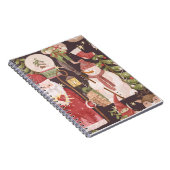 メリークリスマスレトロヴィンテージサンタクロース ノートブック (右側)