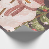 メリークリスマスレトロヴィンテージサンタクロース ラッピングペーパー (角)