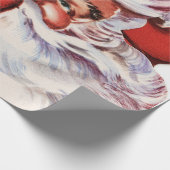 メリークリスマスレトロヴィンテージサンタクロース ラッピングペーパー (角)