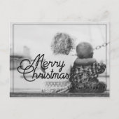 メリークリスマスレトロ家族写真 ポストカード (正面)