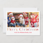 メリークリスマスレトロ書道2枚の写真集 シーズンカード (正面)