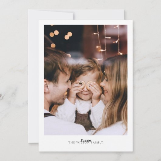 メリークリスマスレトロ車のオーナメント写真 シーズンカード (裏面)