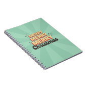 メリークリスマスレトロ3dデザイン文字 ノートブック (右側)