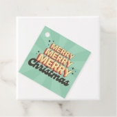 メリークリスマスレトロgroovy 3dデザイン文字 フェイバータグ (インサイチュ)