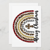 メリークリスマスレパードプリントクロス シーズンカード (正面/裏面)