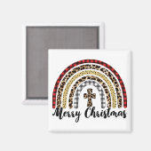 メリークリスマスレパードプリントクロス マグネット (正面/裏面)