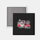 メリークリスマスレースカークリスマスズレーシングサンタクロースP マグネット (正面/裏面)