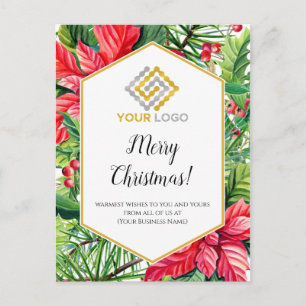メリークリスマスロゴビジネスはがき ポストカード