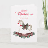 メリークリスマスロッキング馬グリーティングカード カード (正面)