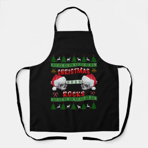 メリークリスマスロックス醜いクリスマスセーター エプロン