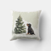 メリークリスマスロットワイラードッグクリスマスツリー クッション (裏面)