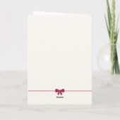 メリークリスマスロビンとレッドボウがアーチ シーズンカード (裏面)