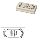 メリークリスマスロージェンジのロゴスタイルはっきりしたスクリプト ラバースタンプ (押印)