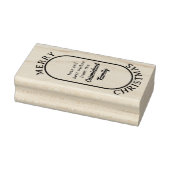 メリークリスマスロージェンジのロゴスタイルはっきりしたスクリプト ラバースタンプ (スタンプ)