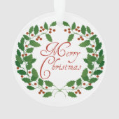 メリークリスマスローレルオーナメント オーナメント (裏面)