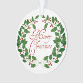 メリークリスマスローレルオーナメント オーナメント (正面)