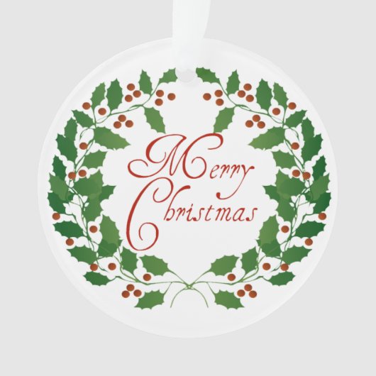 メリークリスマスローレルオーナメント オーナメント (正面)