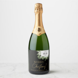 メリークリスマスロ企業のゴリースホリデー スパークリングワインラベル