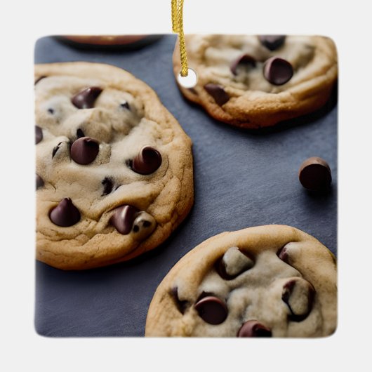 メリークリスマスワイア生地 | おもしろい Cookie Pun セラミックオーナメント (正面)