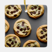 メリークリスマスワイア生地 | おもしろい Cookie Pun セラミックオーナメント (正面)