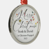 メリークリスマスワイルドフラワー1st婚約したクリスマス メタルオーナメント (右)