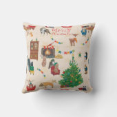 メリークリスマスワイルドライフおもしろい クッション (裏面)