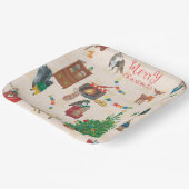 メリークリスマスワイルドライフおもしろい ペーパープレート (傾斜あり)