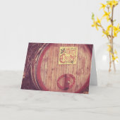 メリークリスマスワインバレル カード (黄色い花)