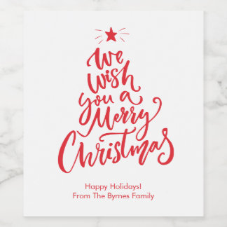 メリークリスマスワパーソナライズされたインのラベル ワインラベル