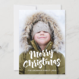 メリークリスマスワンフォトホリデーフォトカード シーズンカード