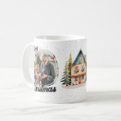 メリークリスマスワンフォトホリデー コーヒーマグカップ (正面左)