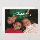 メリークリスマスワン写真フォトクリスマスカード シーズンカード (正面/裏面)