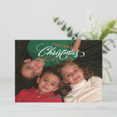 メリークリスマスワン写真フォトクリスマスカード シーズンカード (スタンド正面)