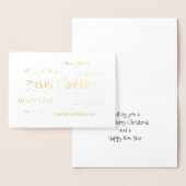 メリークリスマスワードクラウドフォイルグリーティングカード 箔カード (ディスプレー)