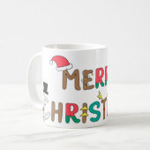 メリークリスマスワード要素 コーヒーマグカップ (正面左)