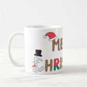 メリークリスマスワード要素 コーヒーマグカップ (左)