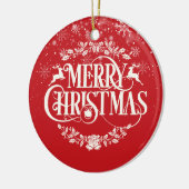 メリークリスマスワールド最高のの兄弟定義 セラミックオーナメント (左)