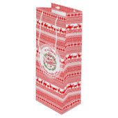 メリークリスマスワ伝統的パーソナライズされたインギフト ワインギフトバッグ (正面アングル)