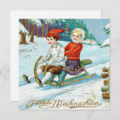 メリークリスマスヴィンテージの休日 シーズンカード (正面/裏面)
