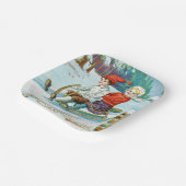 メリークリスマスヴィンテージの休日 ペーパープレート (傾斜あり)