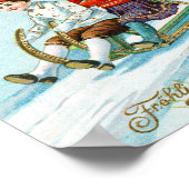 メリークリスマスヴィンテージの休日 ポスター (角)