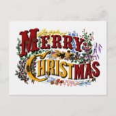 メリークリスマスヴィンテージはがき シーズンポストカード (正面)