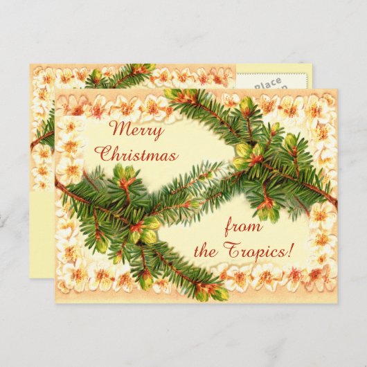 メリークリスマスヴィンテージはがき シーズンポストカード (正面/裏面)