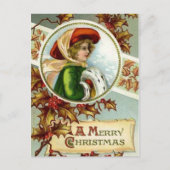 メリークリスマスヴィンテージはがき シーズンポストカード (正面)