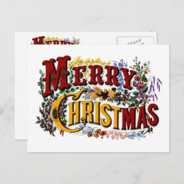 メリークリスマスヴィンテージはがき シーズンポストカード