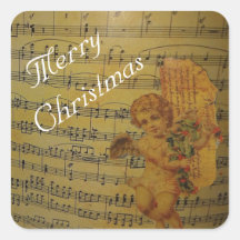 メリークリスマスヴィンテージアングルと楽譜