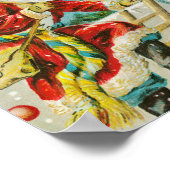 メリークリスマスヴィンテージアート休暇 ポスター (角)