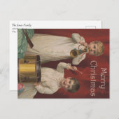 メリークリスマスヴィンテージアート ポストカード (正面/裏面)